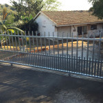 Steel Palisade Sliding Gate Installation