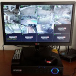 CCTV Camera Views On A Computer Screen