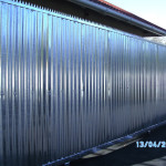 Solid Steel Sliding Gate With Spikes