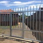 Steel Sliding Gate With Pedestrian Gate