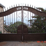 Steel Swing Gate Installation With A Unique Design
