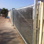 Industrial Steel Sliding Gate For A Factory Entrance