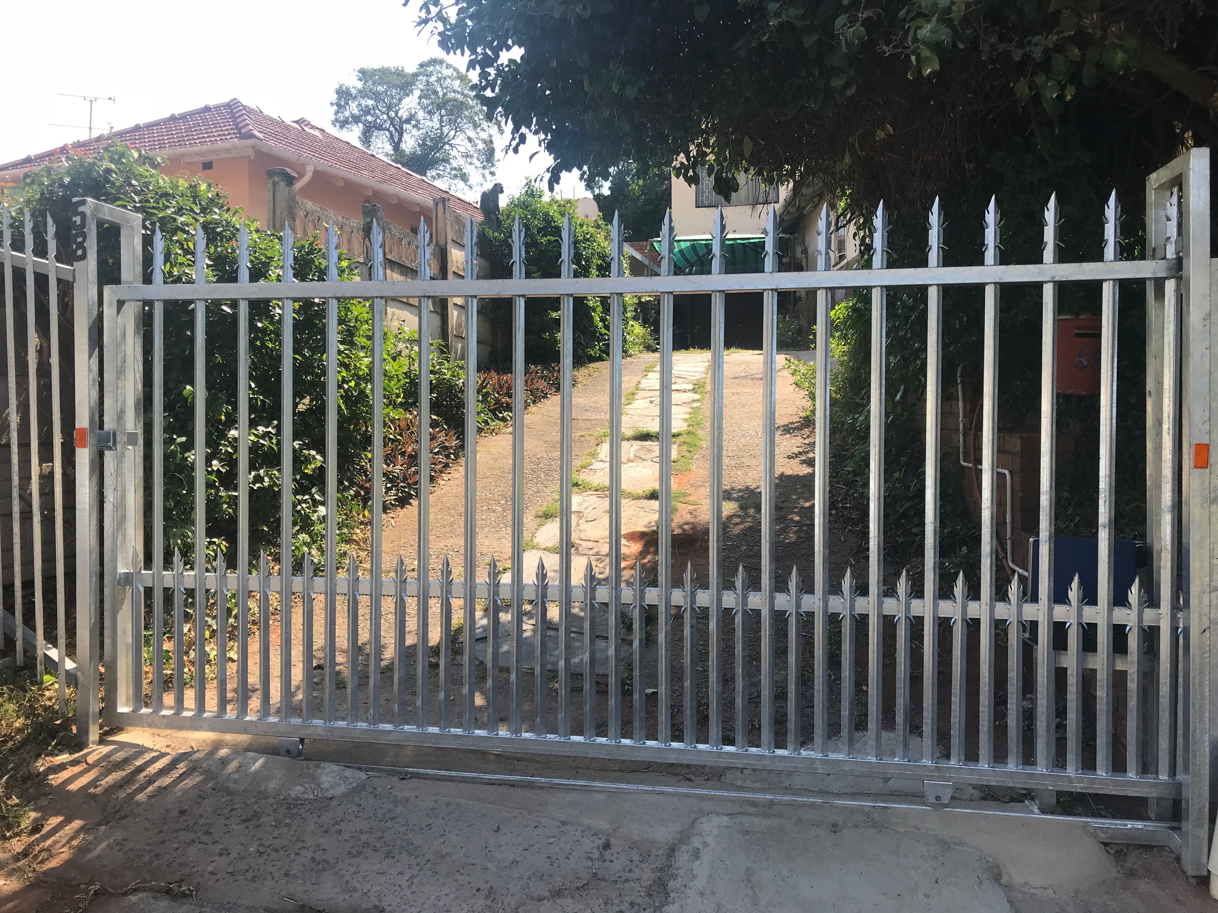 Galvanised driveway gate