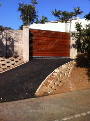 Wooden Sliding Gate Installation